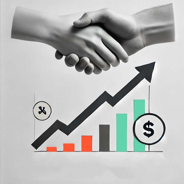 Performance Base Marketing Agency people shaking hands so they can work together. 
